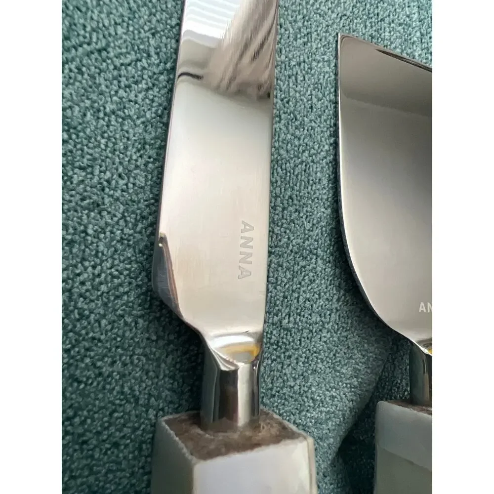 ANNA New York Mother of Pearl Cheese Knife Set Stainless Steel Charcuterie